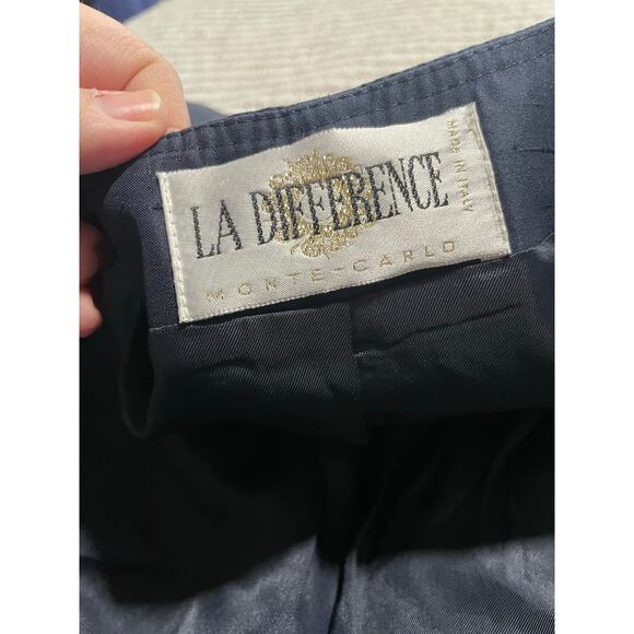 La Difference Monte-Carlo Blazer Jacket Silk Blend Womens Sz 6 Italy Blue Luxury - Picture 7 of 11